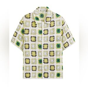 Zara Men Crochet Patchwork